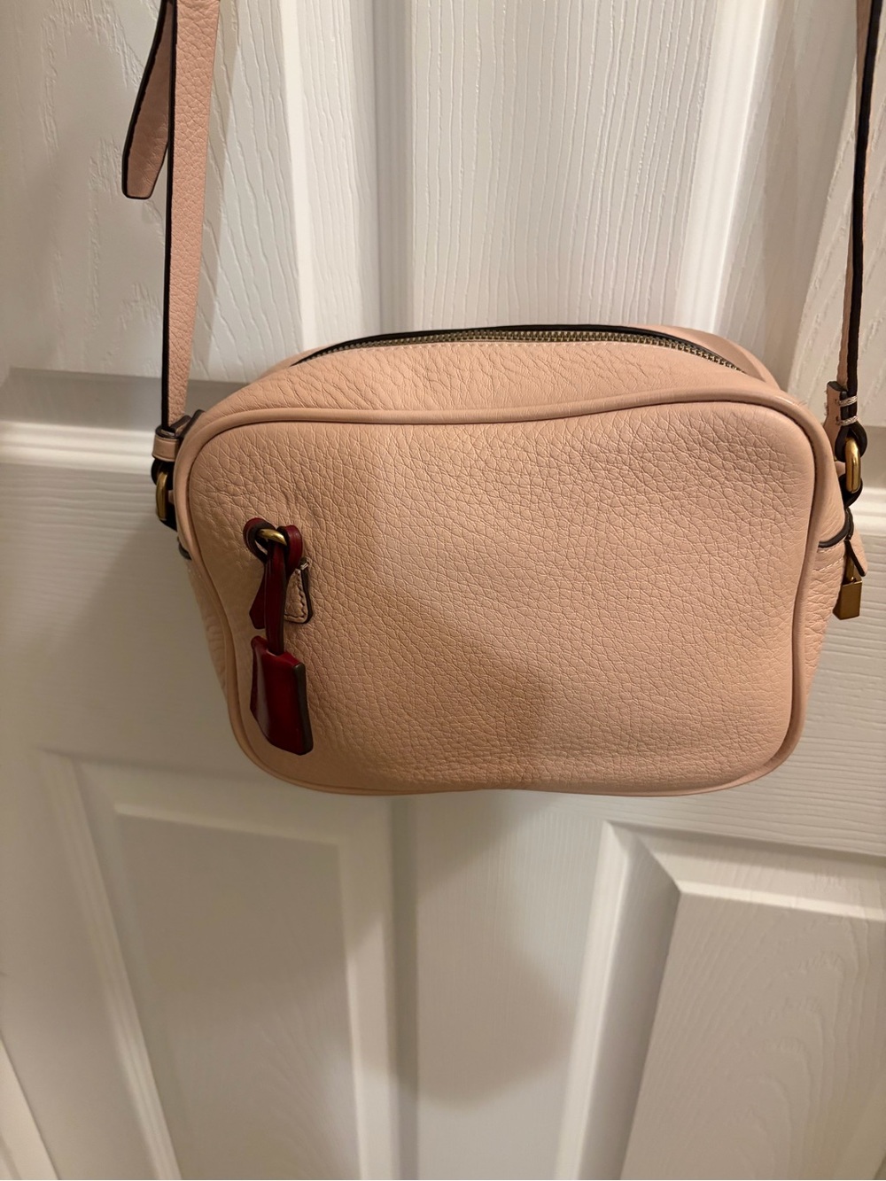 J. Crew Pebbled Leather Crossbody Bag - Blush